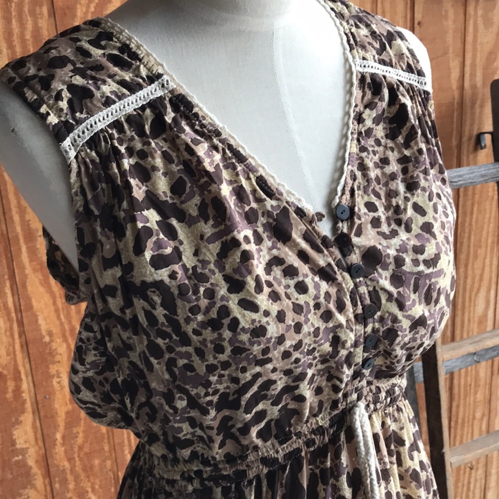 Tulle & Baptise Animal Print Maxi